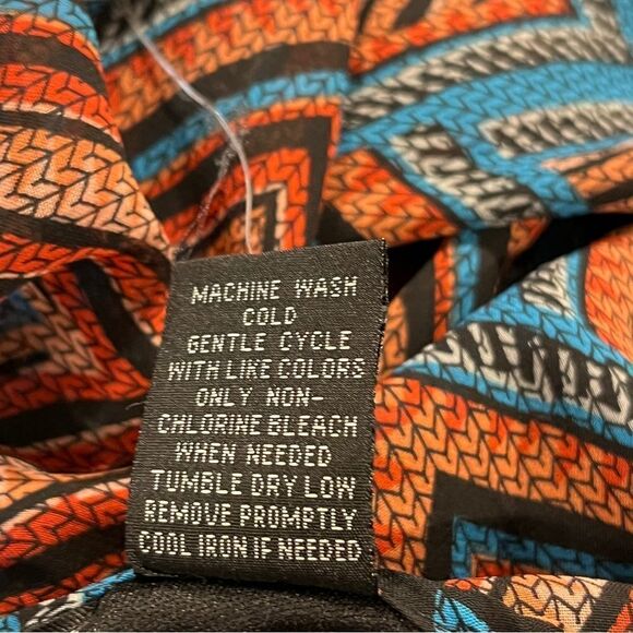 Fire Los Angeles geometric print long sleeve dress size XL - Picture 11 of 13
